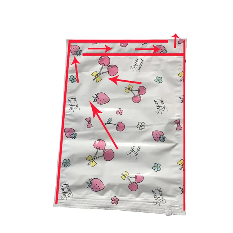 Boxi ручная рулонная вакуумная компрессионная маленькая сумка вишневые прозрачные сумки для путешествий Органайзер для домашнего шкафа органайзер для хранения игрушек