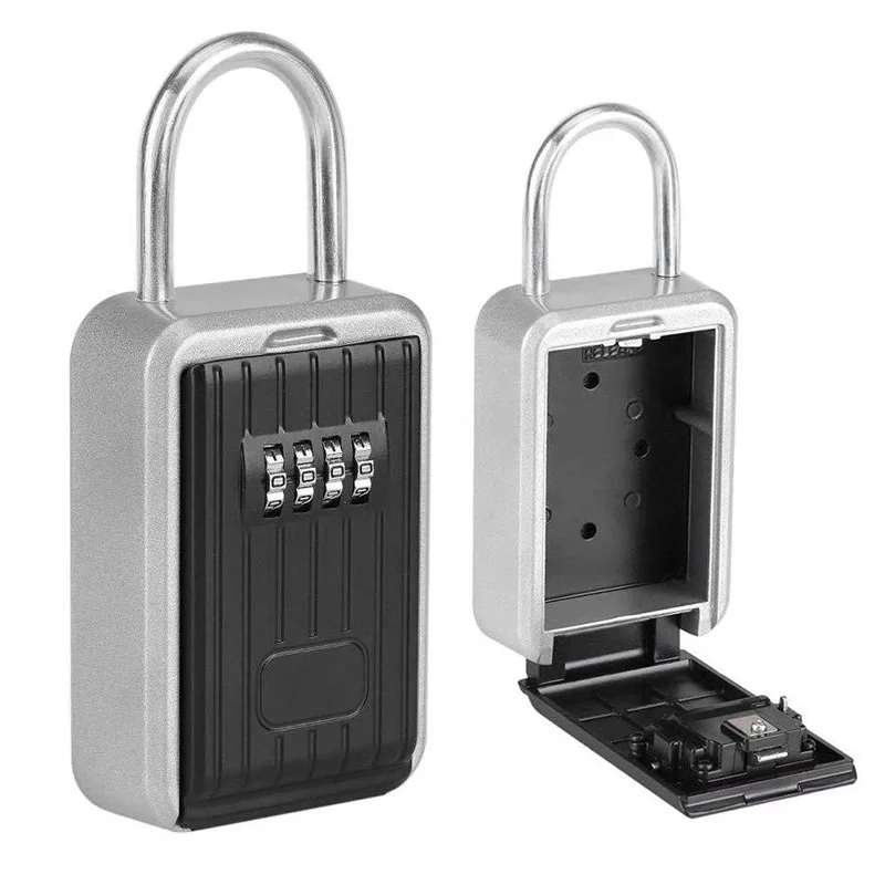

Key Storage Lock Box with 4-Digit Combination Hanging Key Safe Box for Indoor Outdoor LCC77