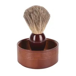 Деревянный барсук для волос набор кистей для бритья мужской салон для лица синтетический Кабан щетина для волос деревянная чаша для бритья