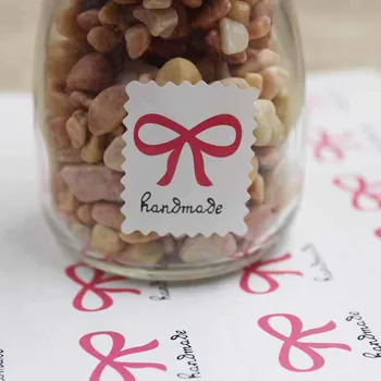 

300PCS ripple stamp design handmade seal sticker lables kraft/white gifts seal labels personalized logo cost extra