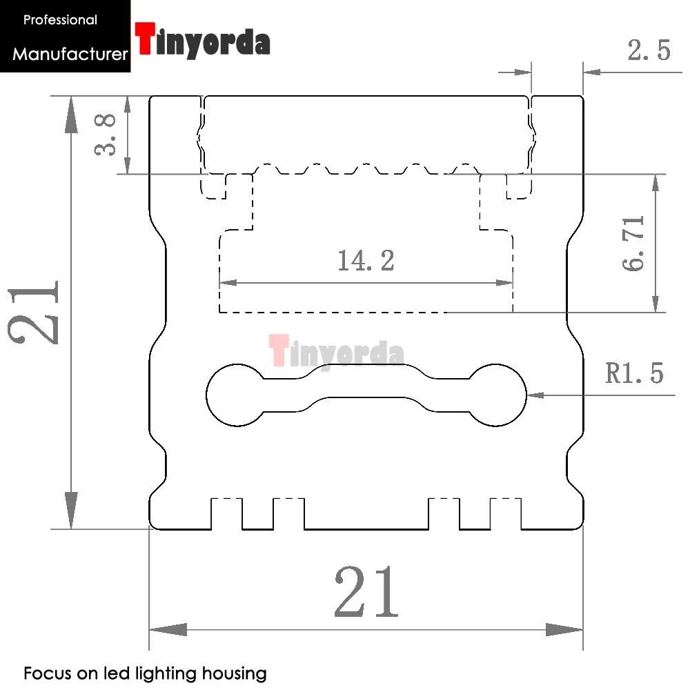 Tinyorda TWH2121 10 шт. (длина 1 м) 18-24 Вт светодиодный корпус для мочалки света для Buliding зазор контур [профессиональный производитель]