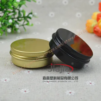 

30g gold/black aluminum jar/tin/can with aluminum lid. metal tea tin,30ml sample/mini aluminum jar,for cream or food storage