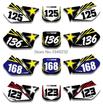 

For SUZUKI RM125 RM250 RM 125 250 1999 2000 Custom Number Plate Backgrounds Graphics Sticker & Decals