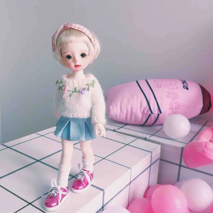 

2019 New BJD doll clothes 1/6 BJD SD Doll Sweater dress headrdress for doll Acessories BJD gift