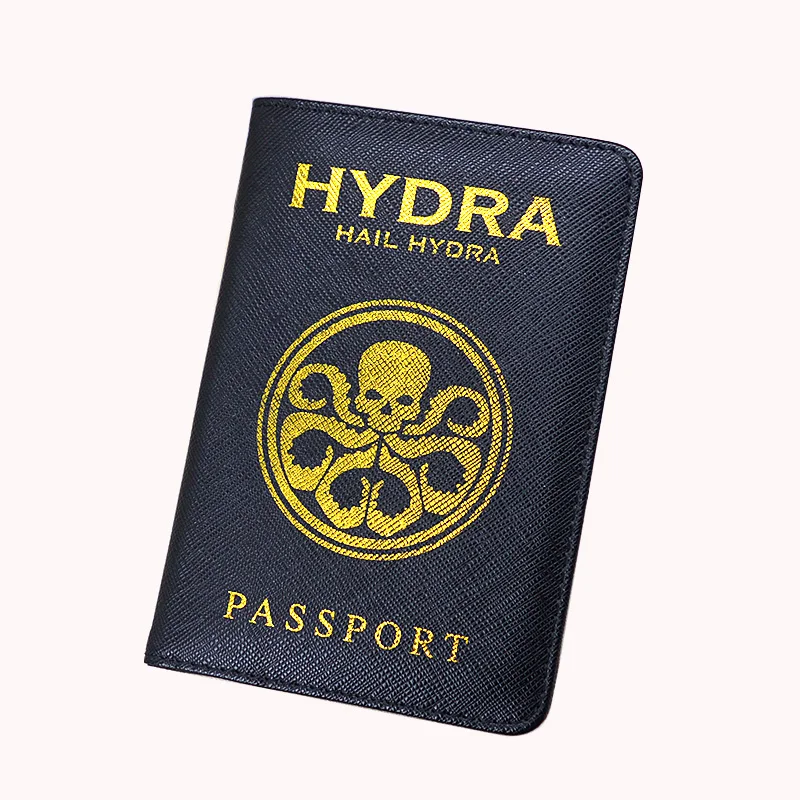 

Marvel Passport Holder Travel Rfid Covers For Passports Rfid Blocking Card Protection Pu Leather Fashion Black Case Passport