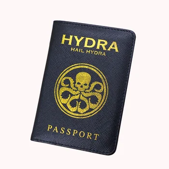 

Marvel Passport Holder Travel Rfid Covers For Passports Rfid Blocking Card Protection Pu Leather Fashion Black Case Passport