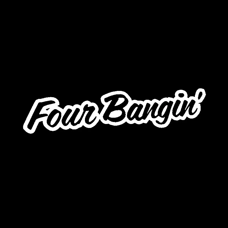 QYPF 18 2 см * 4 5 четыре BANGIN стильных автомобиля крутая графика Наклейка Виниловая
