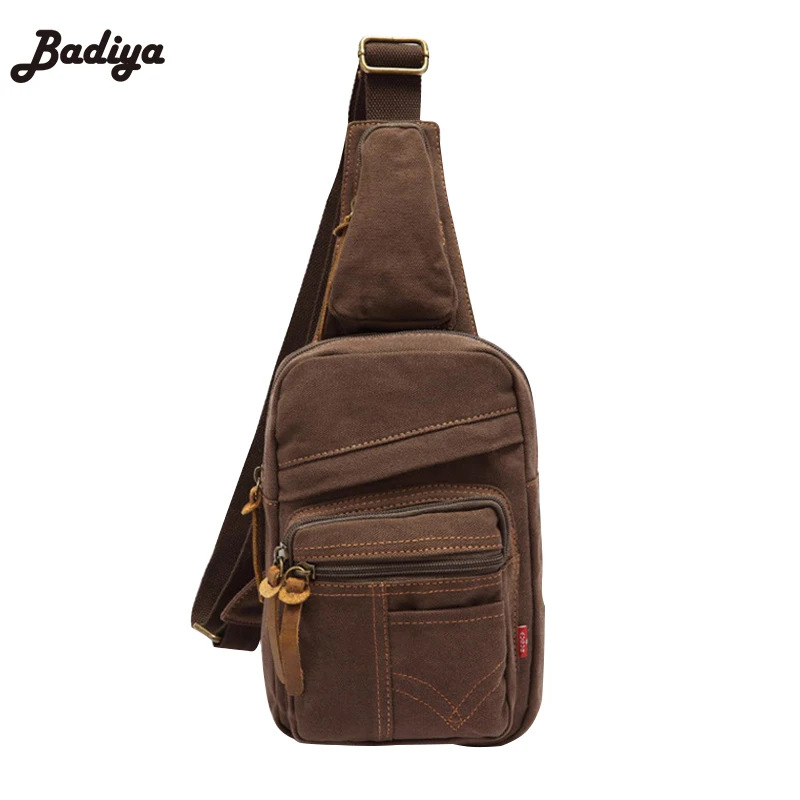 

High Quality Multi Function Casual Mens Chest Bag Large Capacity Canvas Cross Body Bags Europe Style Bags For Man Hot Selling