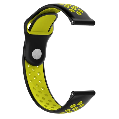 black yellow Huawei watch gt band для samsung galaxy watch active gear S3 frontier 46 мм 42 мм S2 classic 20 мм 22 мм ремешок силиконовый браслет - Цвет ремешка: black yellow