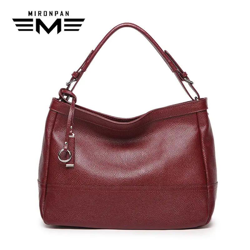 

MIRONPAN 2018 Original Women Shopping Handbag Genuine Leather High-capacity Female Shoulder Bags Women Party Business Handbag