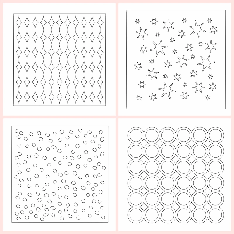 

Multi Regular Pattern Plastic Spray Layering Stencils For DIY Scrapbooking Photo Album Decorative Drawing Sheet New 2018