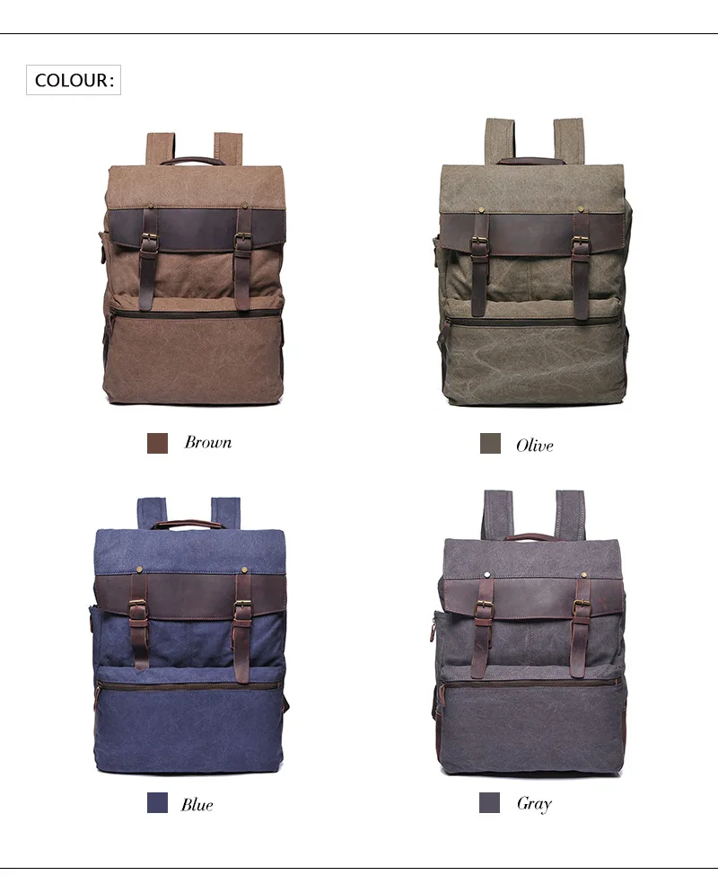 AETOO новая импортная поставка Ретро Мужская сумка через плечо сумка брезентовый мешок с первый слой кожи мужской рюкзак OEM