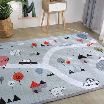 

New 1PC 145*195cm Outdoor Puzzle Children's Mat Thickened Baby Room Crawling Pad Baby Cotton Play Mat Folding Mat Baby Carpet