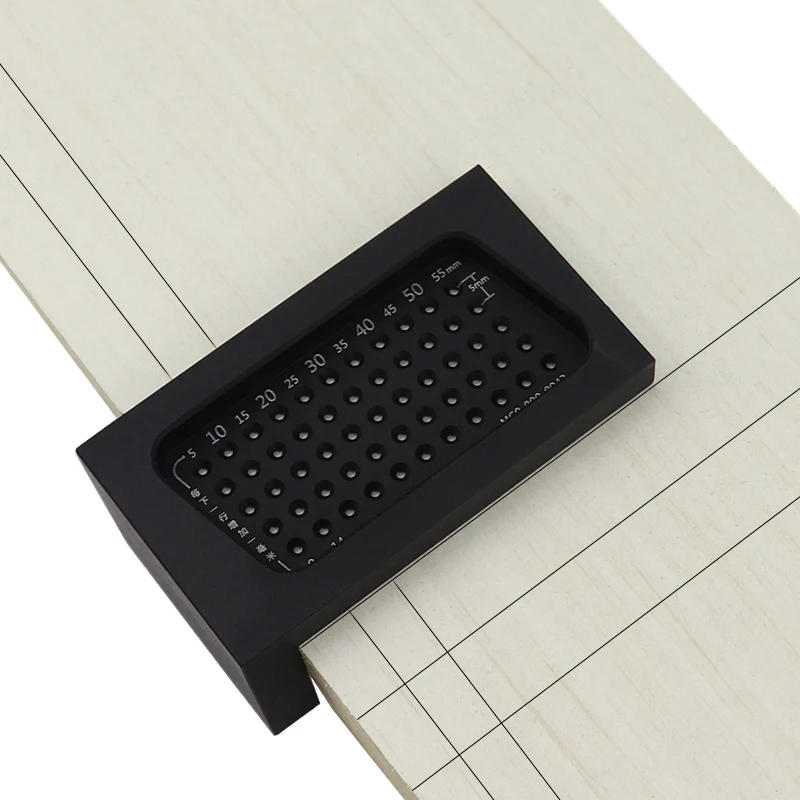 

Aluminum Alloy T Type Scriber Ruler 5-60mm Hole Positioning Marking Crossed Measuring Gauge Woodworking Tools