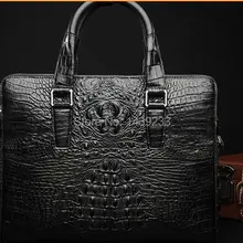 Натуральная кожа аллигатора кожаный портфель для ноутбука для мужчин сумка роскошная мужская крокодиловая кожаная деловая сумка