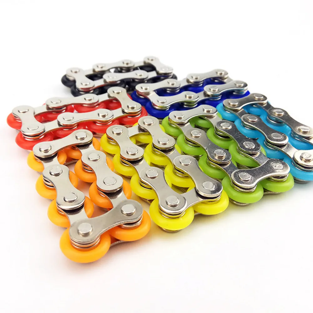 

Finger Spinner Ring Toy Stainless Steel Chain Ring Anti Stress Toys