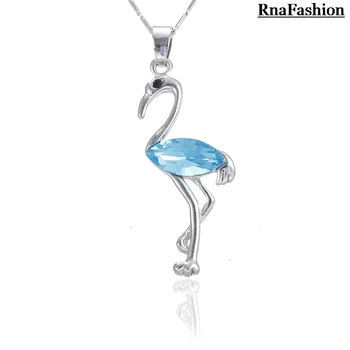 

RNAFASHION Trendy Fashion Animal Pendant Necklace Austria Crystal Silver Plated For Women Jewellery 2017