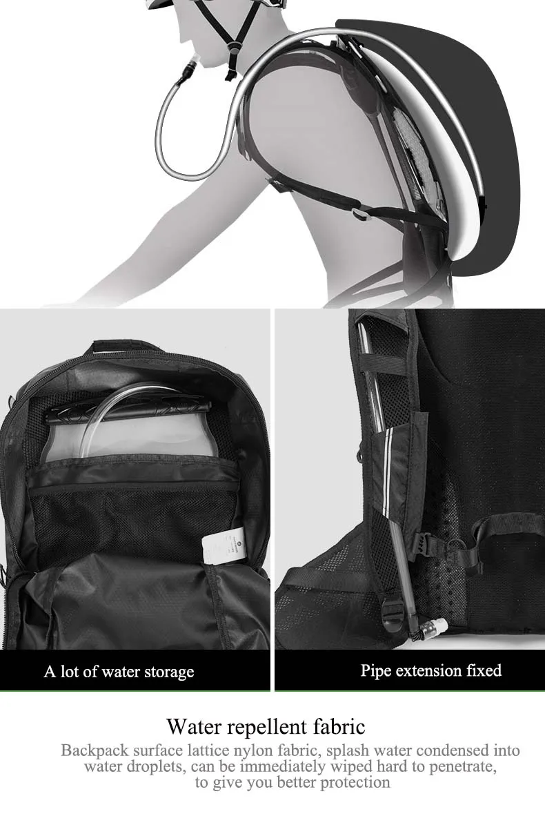 Sale Rockbros Outdoor Sports Bicycle Backpack Ultralight Cycling Shoulders Storage Pack Climbing Travel Rucksack Nylon Bike Bag 7
