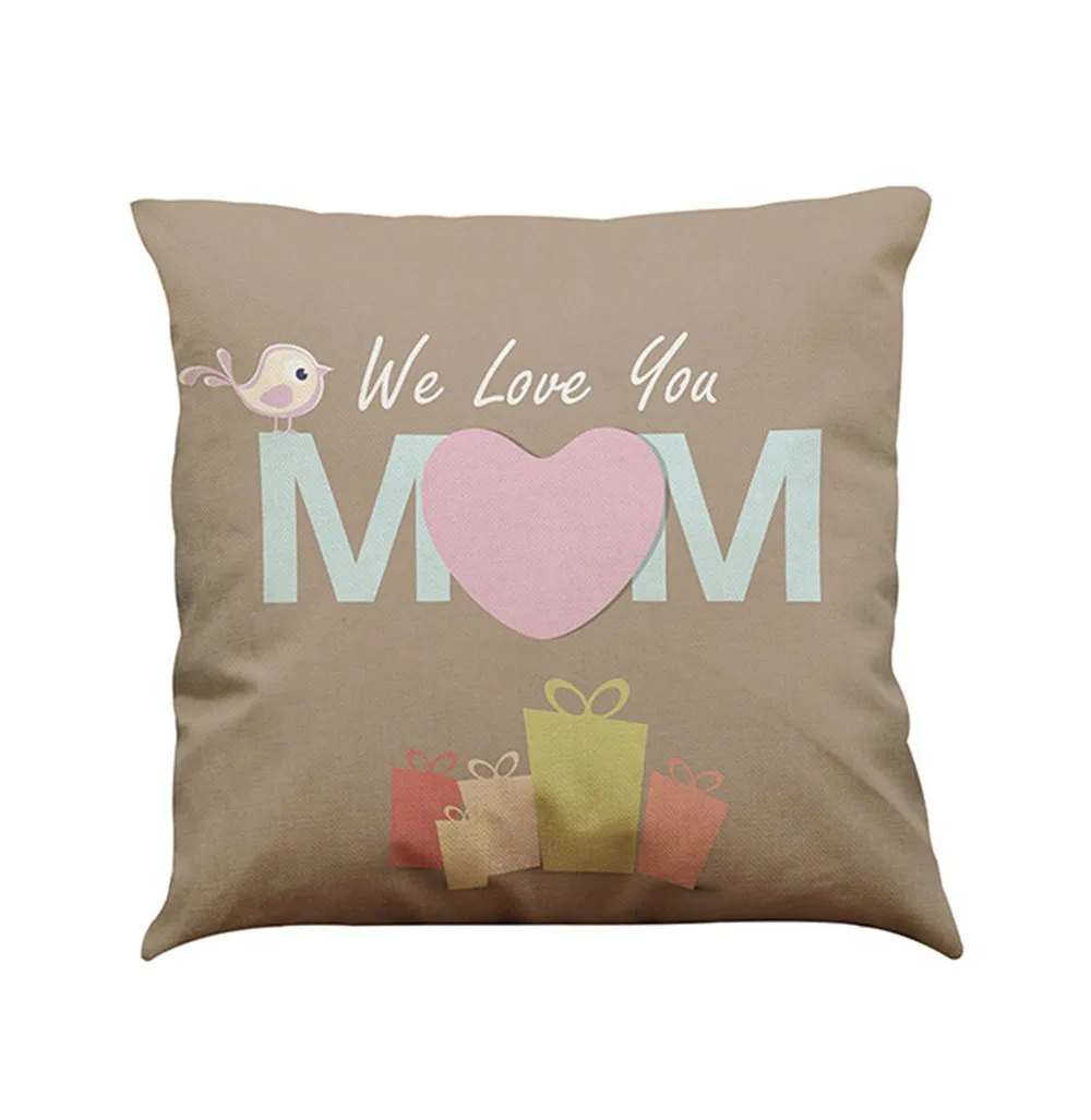 Наволочка для дивана с надписью «I Love You Mom Home Decoration», праздничный чехол для подушки d90409