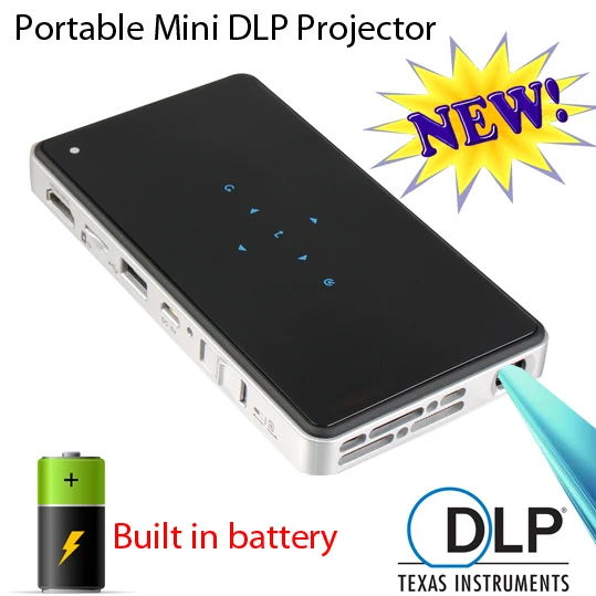 

Daily Deal Mini Projector Built In Battery HD DLP Projecteur Work With iPhone/Samsung HDMI Proyector Global Shipping