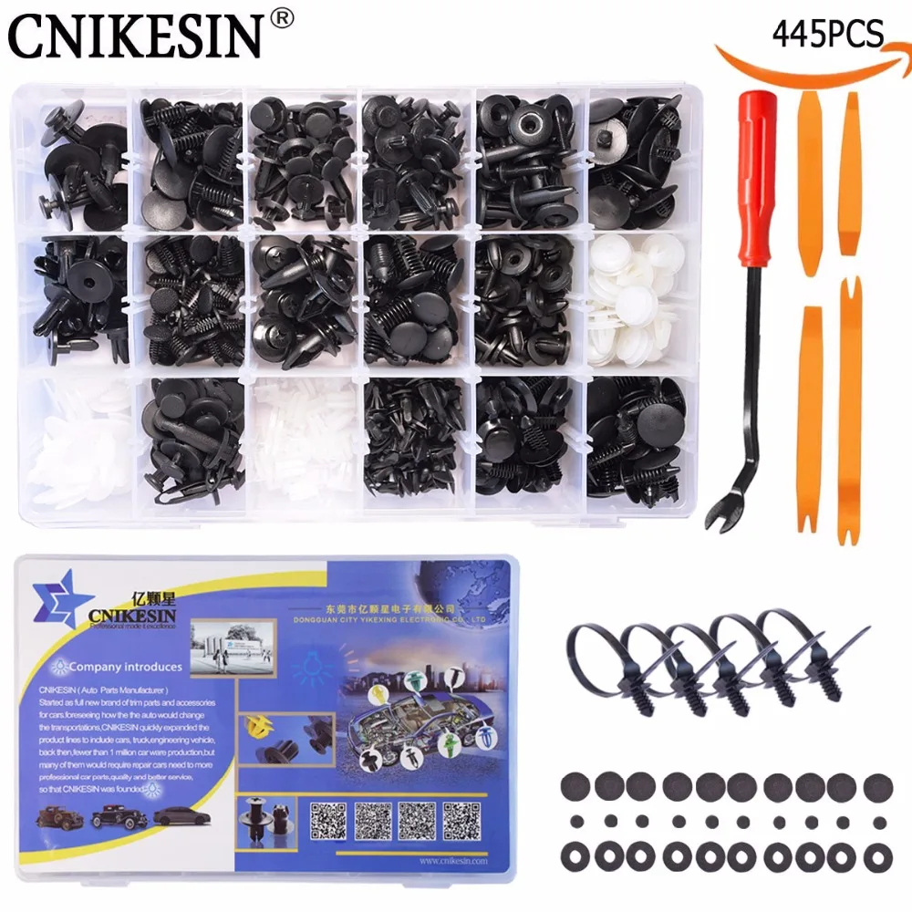 CNIKESIN 445PCS Car Plastic Retainer Clips Fasteners Kit Auto Push Pin Rivets Door Trim Panel Clips For Ford Toyota Honda-in Auto Fastener & Clip from ...