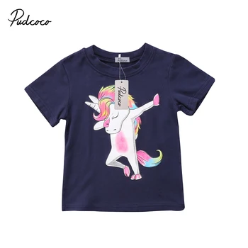 

Toddler Baby Kids Boys Girls Cartoon Dancing Short Sleeve T-shirt Tops Child Summer Tees Clothes 1-6T