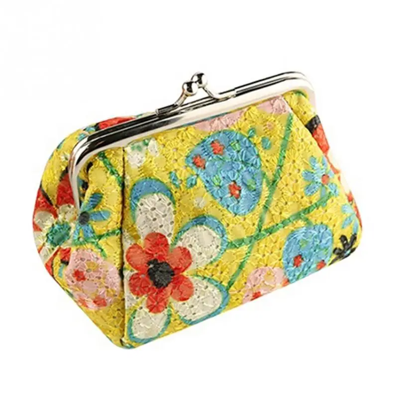 

Ethnic Style Coin Purse Women Embroidered Case Wallet Card Keys Pouch Coin Purse Vintage Flower Wallet Bags