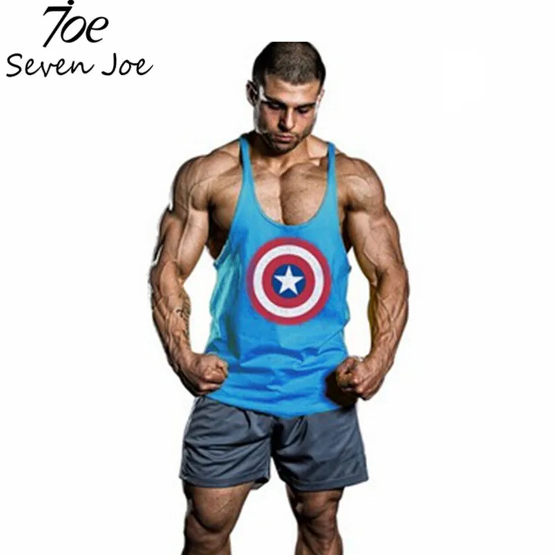 Seven Joe. Новые летние майки мужские майка брус, бодибилдинг Gymvest хлопок спортивный жилет