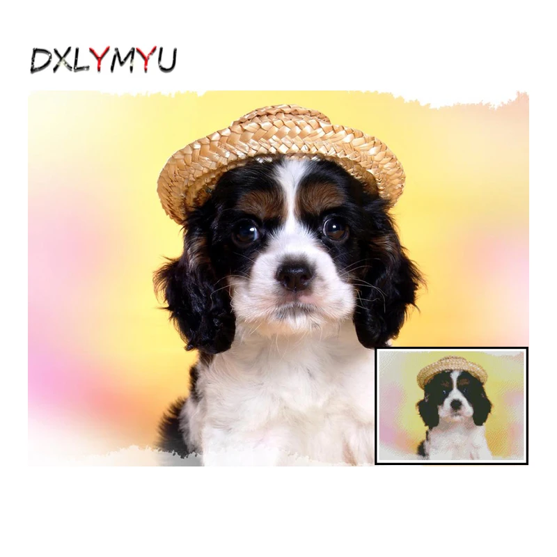 

Crafts Gift Diamond Embroidered Dog Picture,3D Cross Stitch, DIY 5D Full Diamond Paintings Animal, Home Decoration