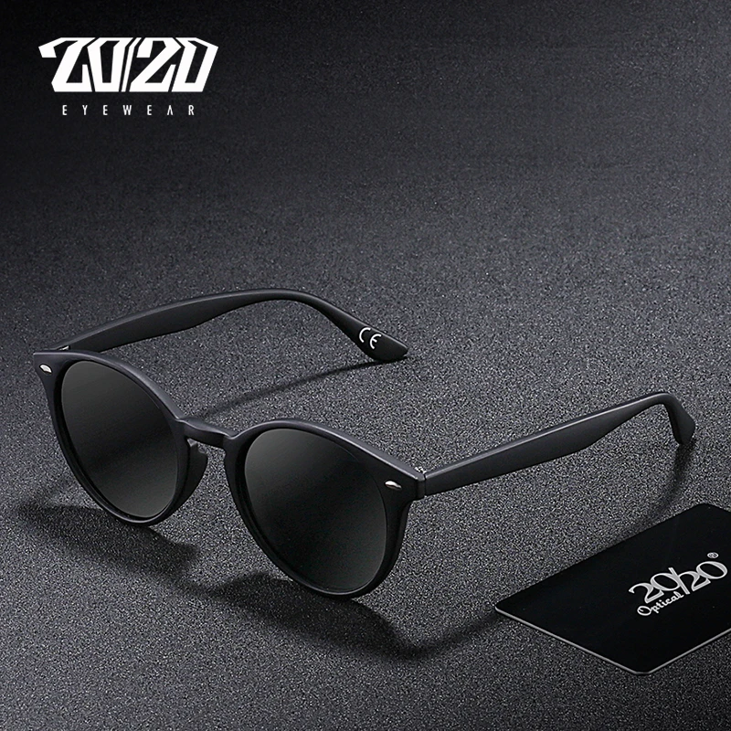 

20/20 Brand Classic Polarized Sunglasses Men Driving Round Rivet Male Sun Glasses Eyewear Oculos Gafas PL304