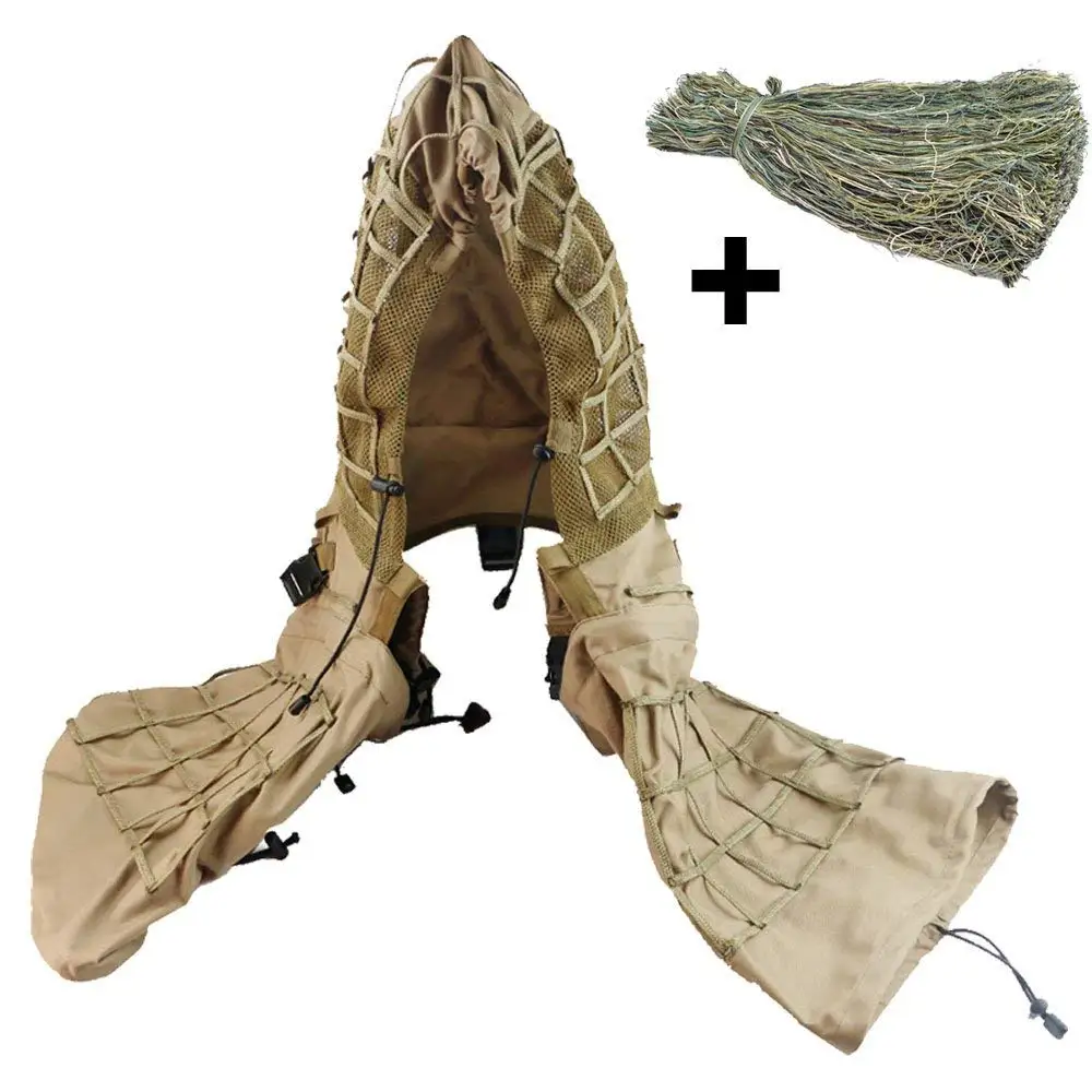 Снайперский костюм Ghillie основа для макияжа + 1 сумка Thread создания собственного