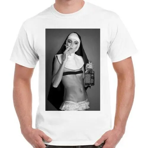 Женские топы Nun курить напиток травка забавная новинка Женская Ретро футболка подарки дропшиппинг