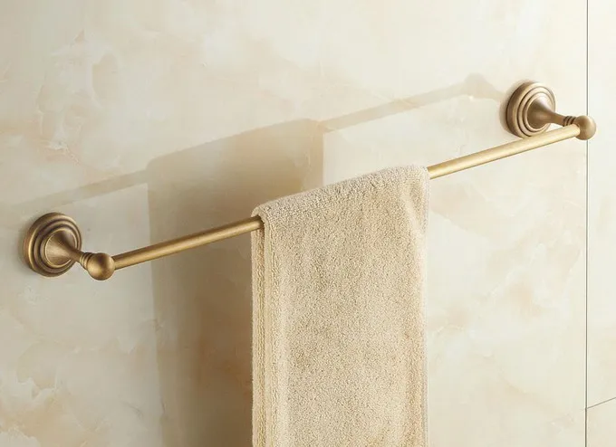 

Wall Mounted Vintage Retro Antique Brass Bathroom Single Towel Bar Towel Rail Holder Bathroom Accessory mba032