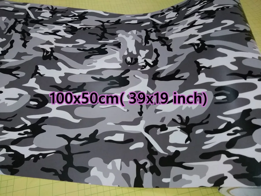 100x50 см (39 &quotx 19&quot) матовая зимняя камуфляжная обертка винил для