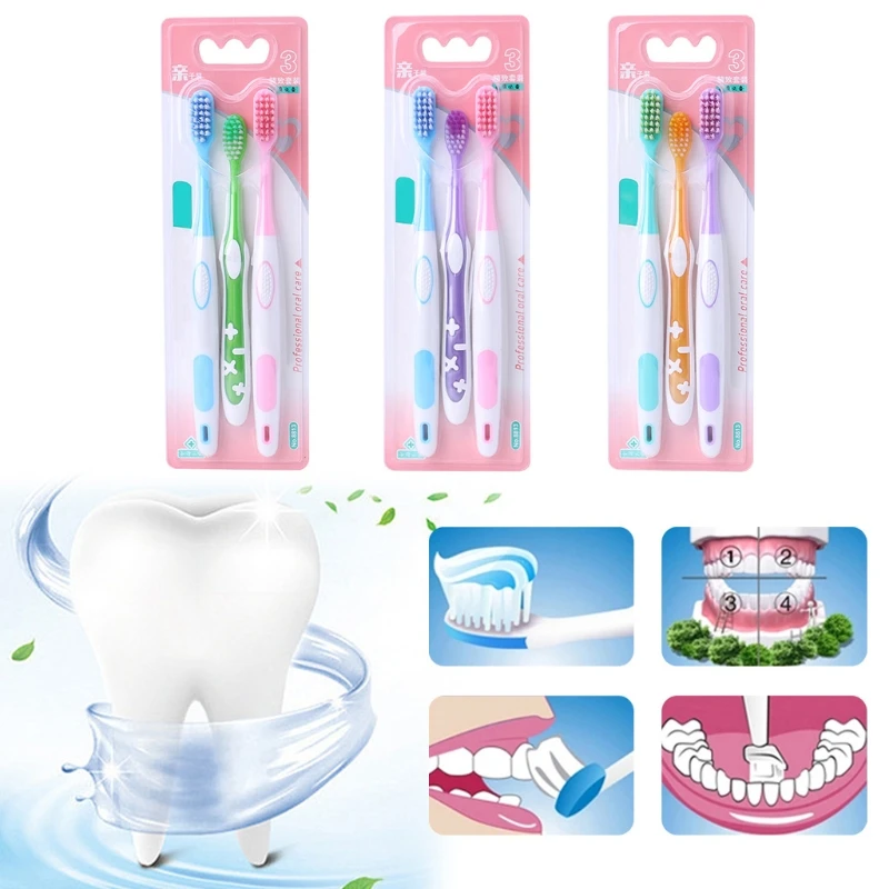 

3pcs Toothbrush Travel Brush Tooth Soft Charcoal Tooth Brush for Adults Drop Shipping Support