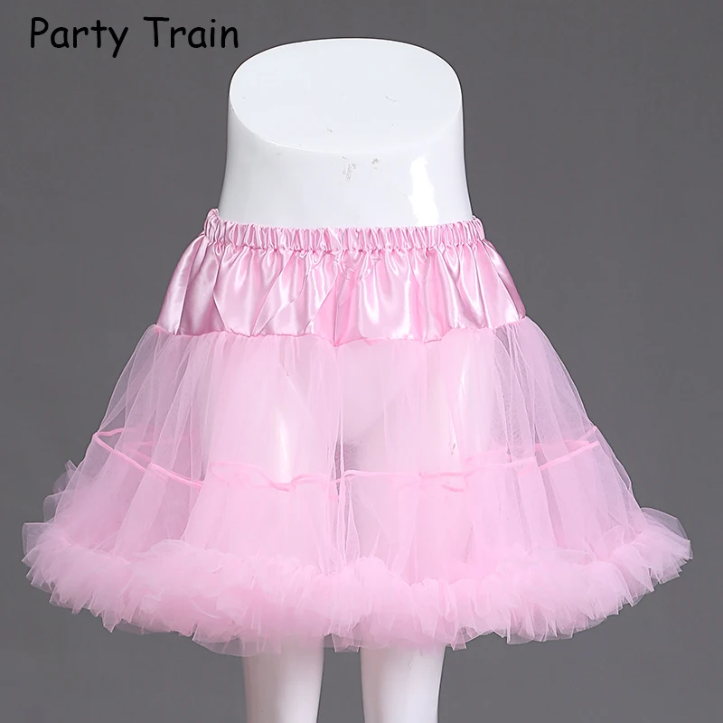 2017 Girls Fluffy Chiffon Pettiskirt Solid Colors Tulle Skirts Women Dance Skirt Christmas Tulle