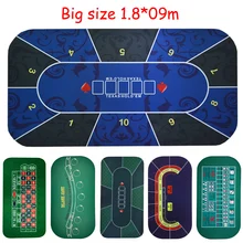 Texas Hold'em Poker Mat 1.8*0.9m flower pattern rubber gaming pad free shipping