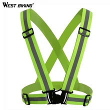 West biking унисекс светоотражающий жилет трикотаж Предупреждение безопасности флуоресцентная Ночная одежда v-образные светоотражающие жилеты