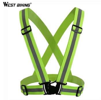 

WEST BIKING Unisex Reflective Cycling Vest Jersey Safety Warning Safety Fluorescence Night Clothes V-shaped Reflective Vests