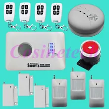 Беспроводная Проводная охранная сигнализация с детектором дыма, 3 инфракрасных детектора, 3 дверных магнитных датчика, GSM 3g комплект сигнализации