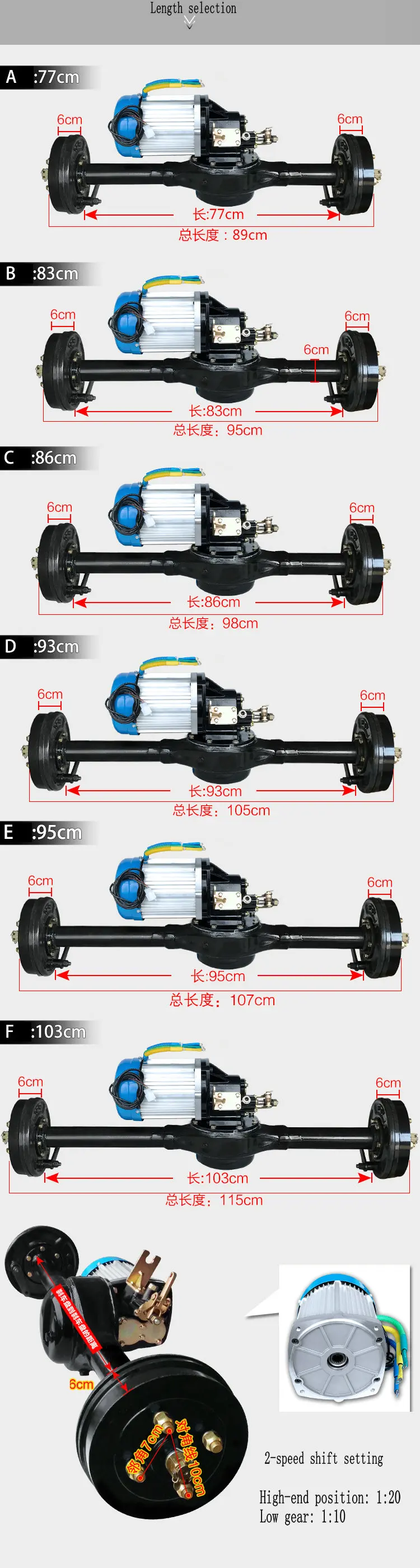 DC60V/72 V 1500W бесщеточный Электрический Автомобиль Мощность 1:10/1:20 переключение Интегрированный задний мост в сборе двигатель+ контроллер+ коробка передач