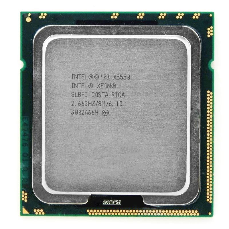 INTEL X5550 сервисный процессор/2,66 ГГц/LGA 1366/8 поток/L3 кэш 8 Мб/четырехъядерный/разбитая материнская плата