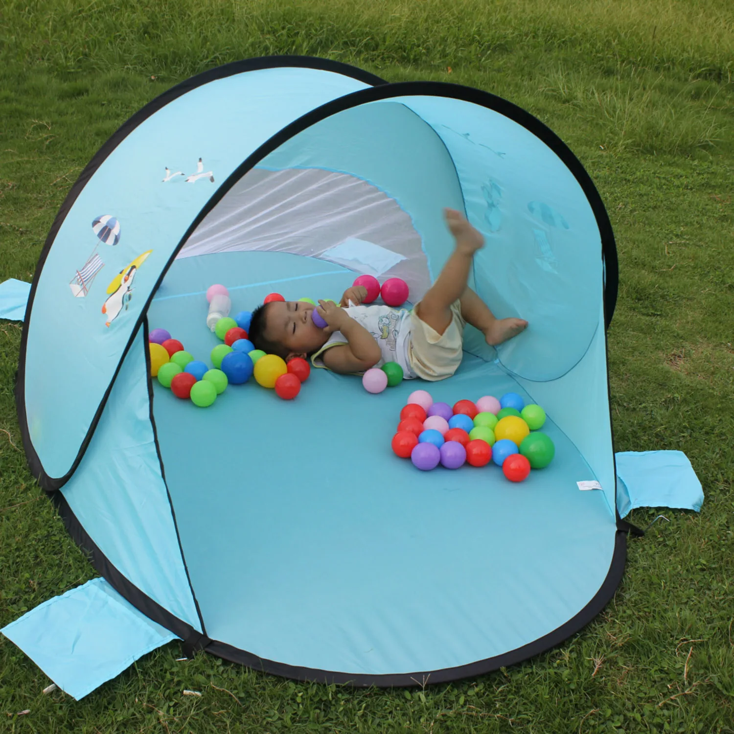 Kids Ball House Hideaway Quick open Play Tent Cubby House Anti UV Tent