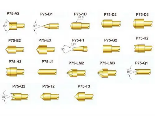 100 шт./лот P75 A2 диаметр 1 02 мм г пружинный тестовый зонд Pogo Pin|pin pin|dia diapin pogo |