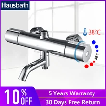 

Bathroom Thermostatic Faucets Shower Basin Mixer Tap Temperature Controller Mixing Valve Mixer Chrome Finishing Shower Set