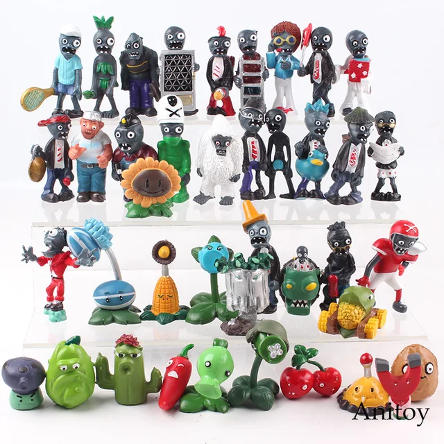 Best Price PVZ Plants vs Zombies Toy Set PVC Plants vs. Zombies Action Figures Collectible Model Toys Gifts 3-8.5cm 8pcs/set