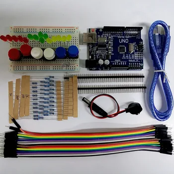 

OfficialiSmaring UNO R3 mini Breadboard LED jumper wire button for Arduino
