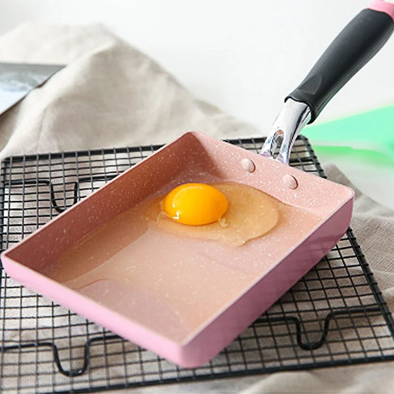 

Rectangular Non-stick Frying Pan Burning Cake Roll Egg Sushi Omelette Square Pancake Pan Aluminum Alloy Gas Cooker Cookware