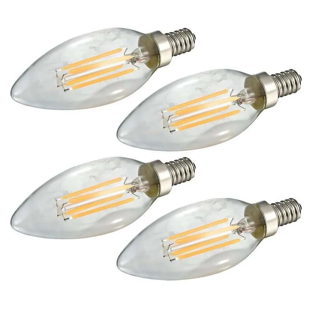 Светодиодная лампа E12 E14 4 шт./лот 2 Вт 6 Вт|filament candle bulbs|candle bulbfilament bulb |