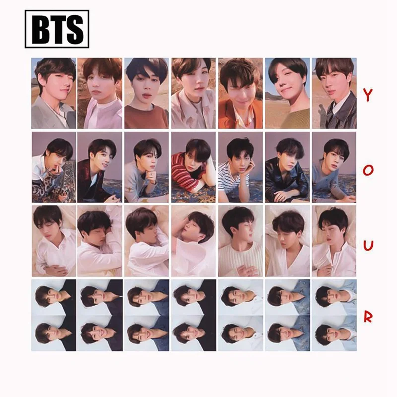 

7 Pcs/Set New KPOP BTS Bangtan Boys LOVE YOURSELF Tear Album Photo Card Paper Cards Self Made LOMO Card Photocard